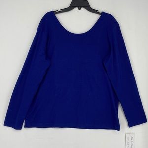 Goodnight Kiss Sleep Top Navy Blue Twist Detail XL